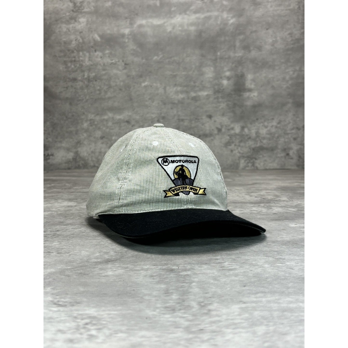 Vintage 90s Motorola Western Open Embroidered Golfing Snapback Hat OSFA