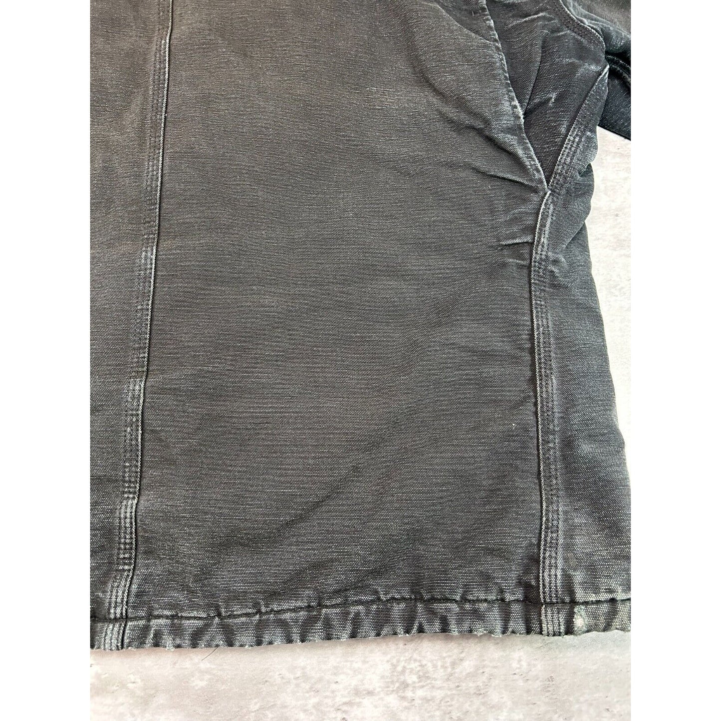 Vintage Carhartt Quilted Lined Canvas Workwear Arctic Jacket Size XXL Black