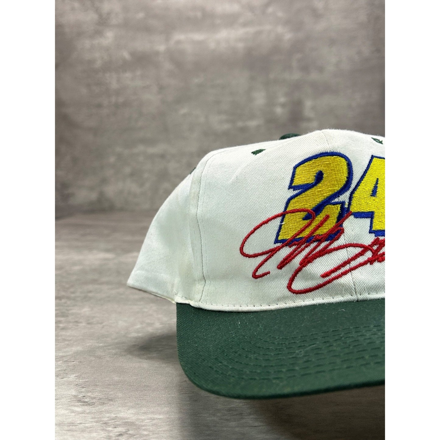 Vintage Jeff Gordon #24 NASCAR Embroidered Two Tone Snapback Hat OSFA