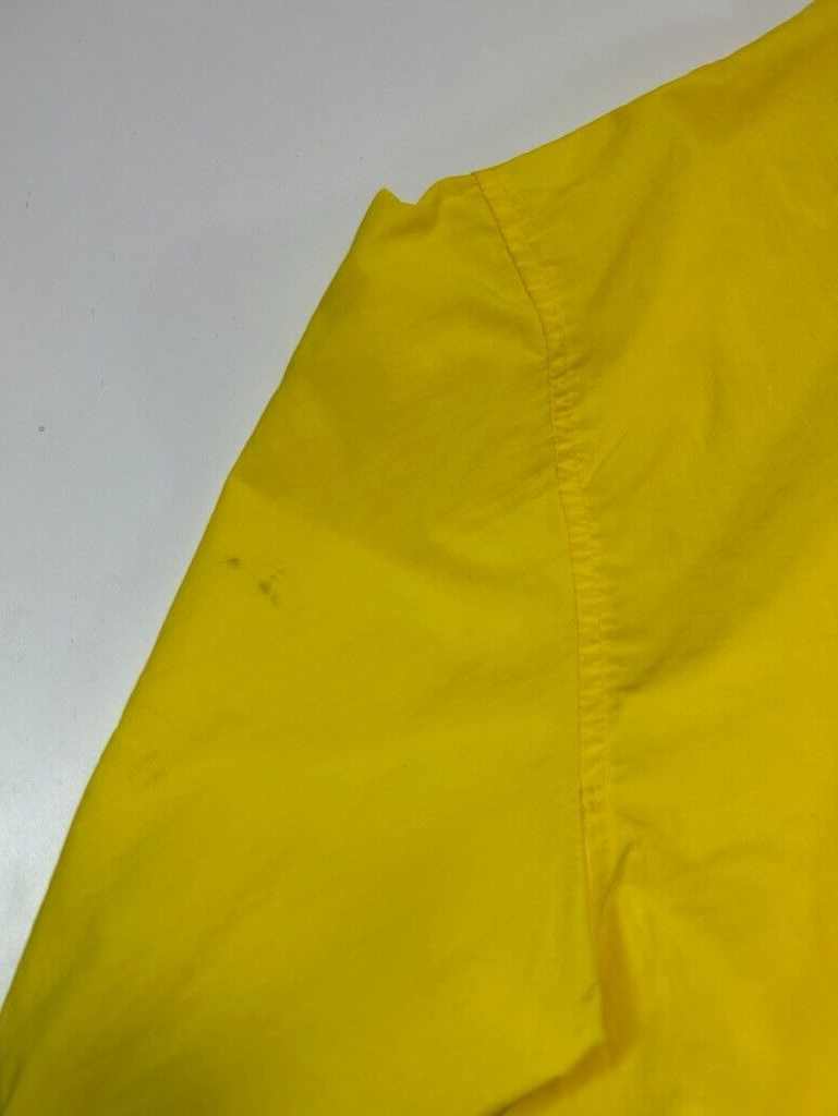 Vintage 90s Polo Sport Embroidered Nylon Windbreaker Jacket Size Medium Yellow