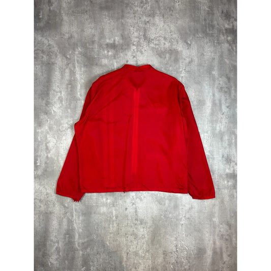 Vintage 1960s Union Pacific Railway Nylon Full Zip Work Jacket Size XL Red