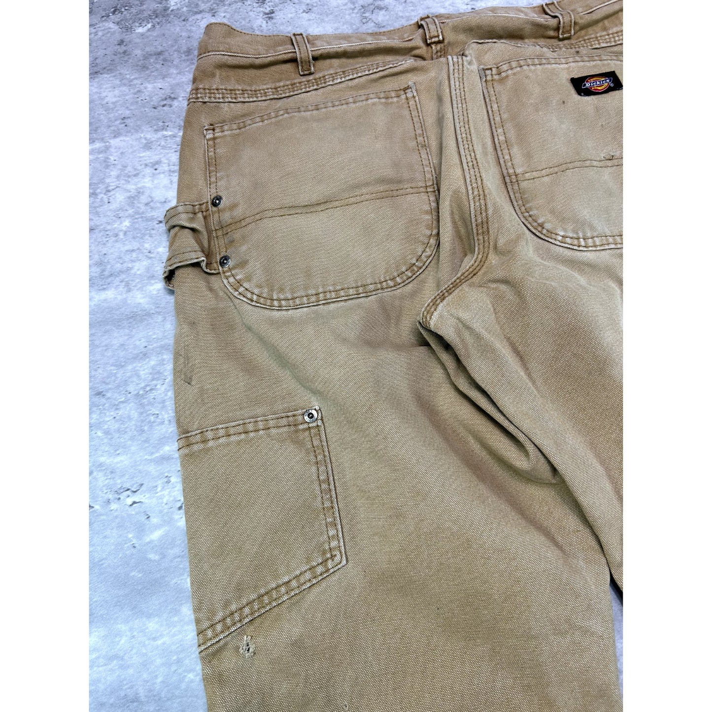 Vintage Dickies Canvas Work Wear Carpenter Pants Size 33W Beige
