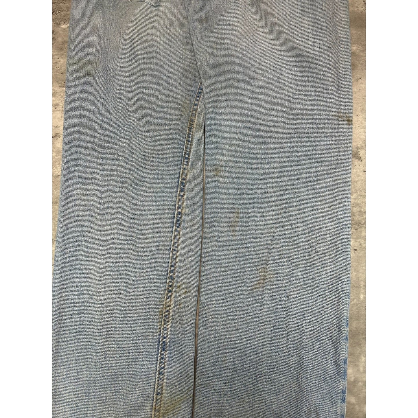 Vintage 90s Levis 505 Red Tab Straight Leg Light Wash Denim Pants Size 33