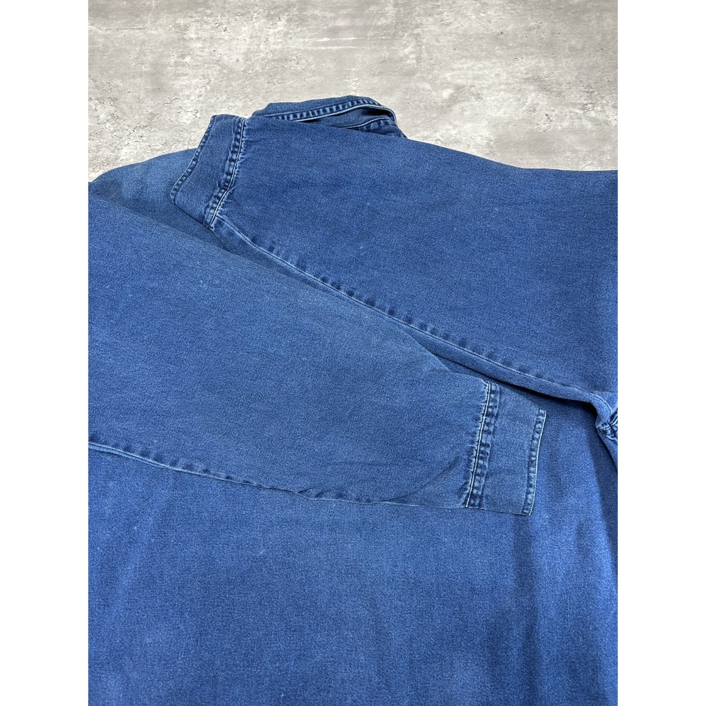 Vintage Levis Red Tab Dark Wash Denim Long Sleeve Button Up Shirt Size XL