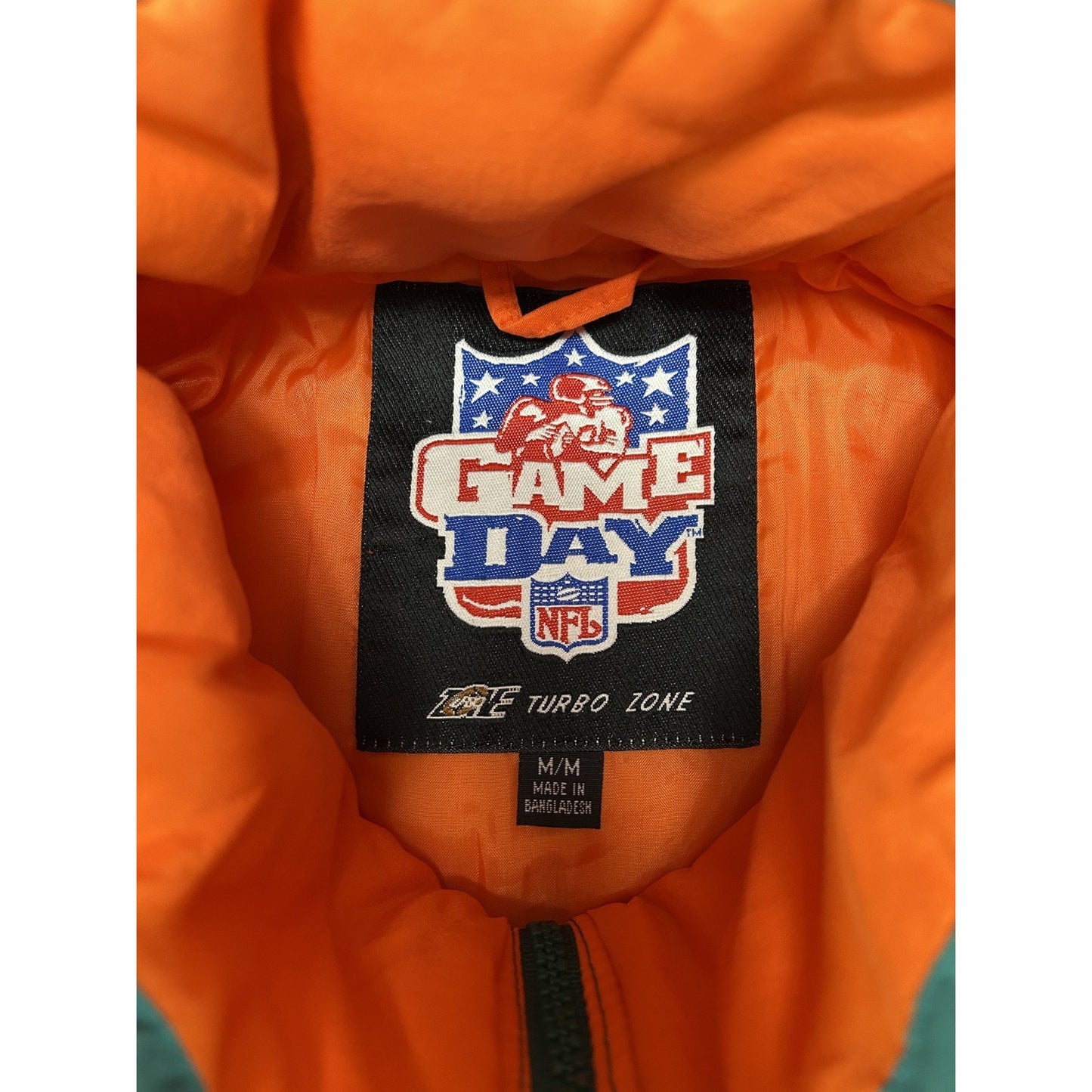 Vintage 90s Miami Dolphins NFL Insulated Full Zip Jacket Size Medium