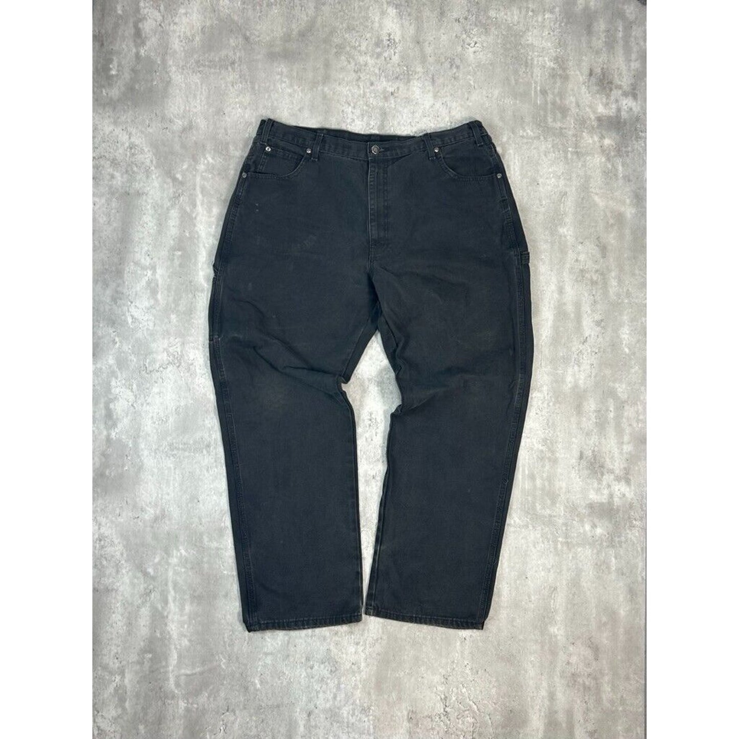 Vintage Dickies Canvas Work Wear Carpenter Pants Size 40W Black