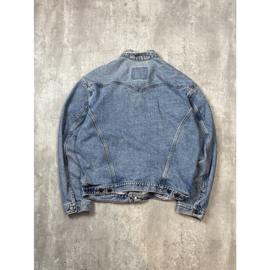Vintage 90s Levis Red Tab Light Wash Denim Type 3 Trucker Jacket Size Medium