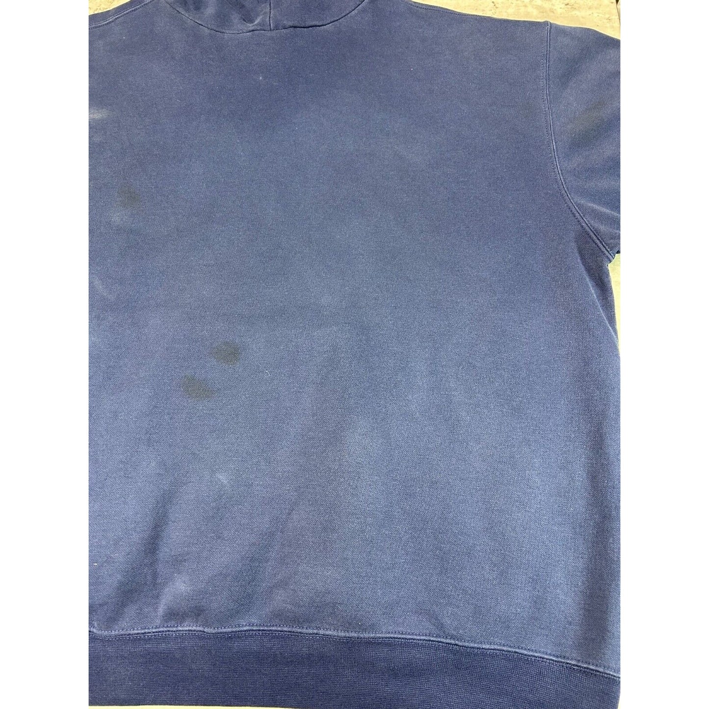 Vintage Carhartt Embroidered Spellout Hooded Workwear Sweatshirt Size XXL Blue