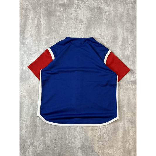 Vintage Chicago Cubs MLB Stitched Spellout Baseball Jersey Size XL Blue