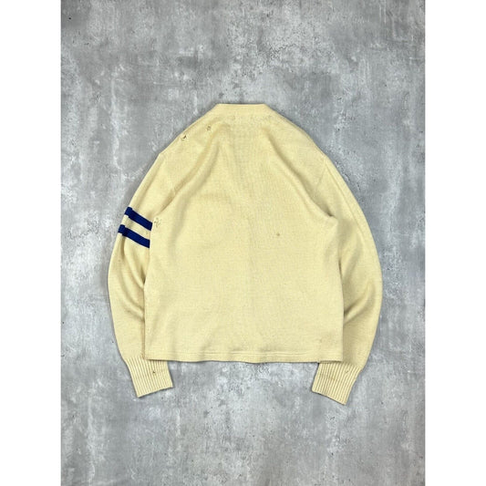 Vintage 1955 Georgian Bay SR Football Champs Cardigan Knit Sweater Size Large