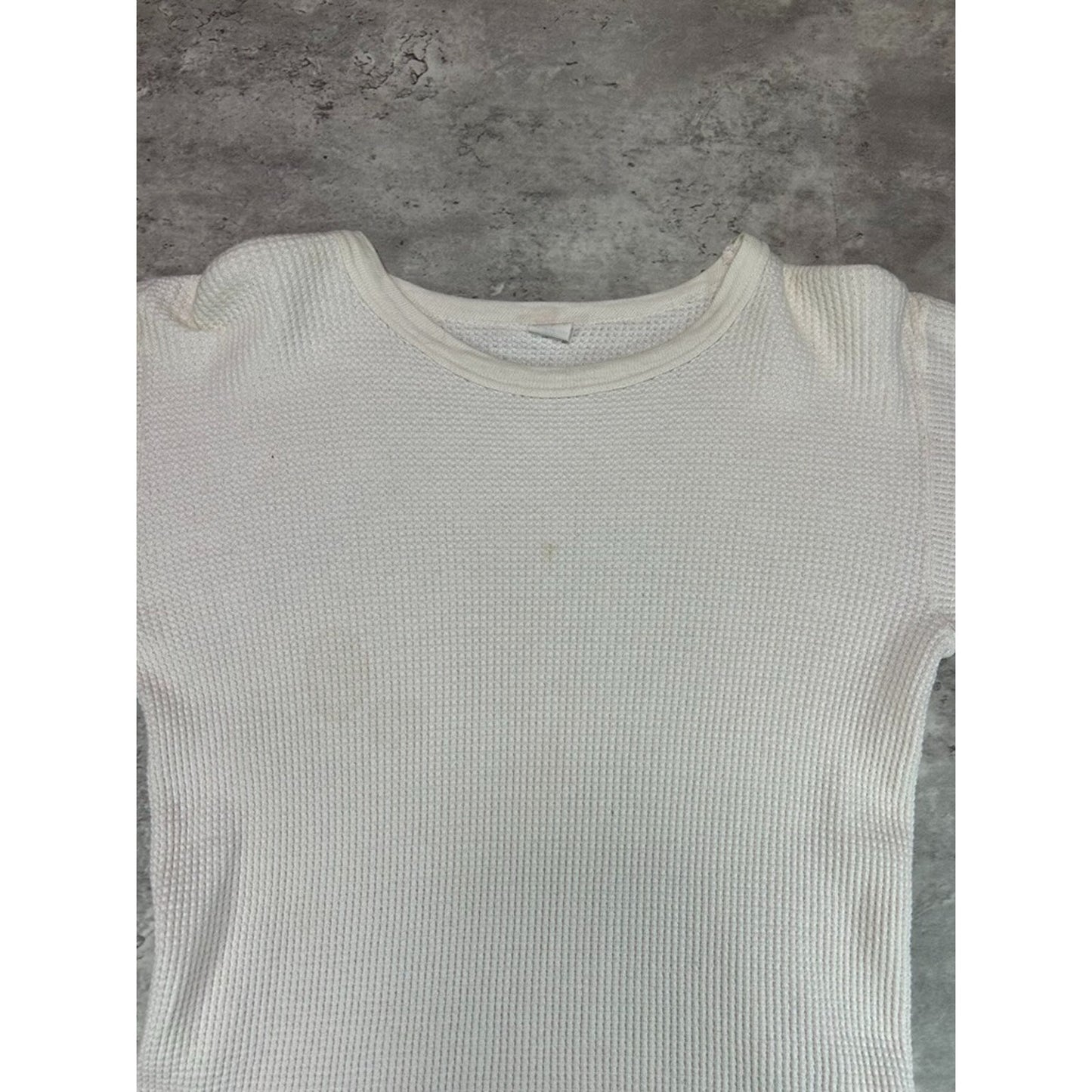 Vintage 1960s Heathknit Thermal Print Long Sleeve T-Shirt Size Large