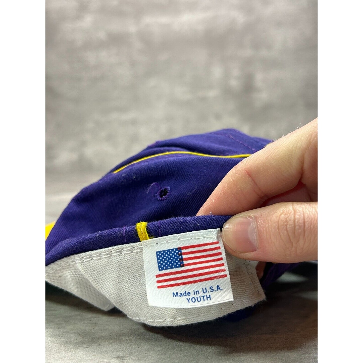 Vintage 90s LSU Tigers NCAA Embroidered Collegiate Snapback Hat YOUTH OSFA