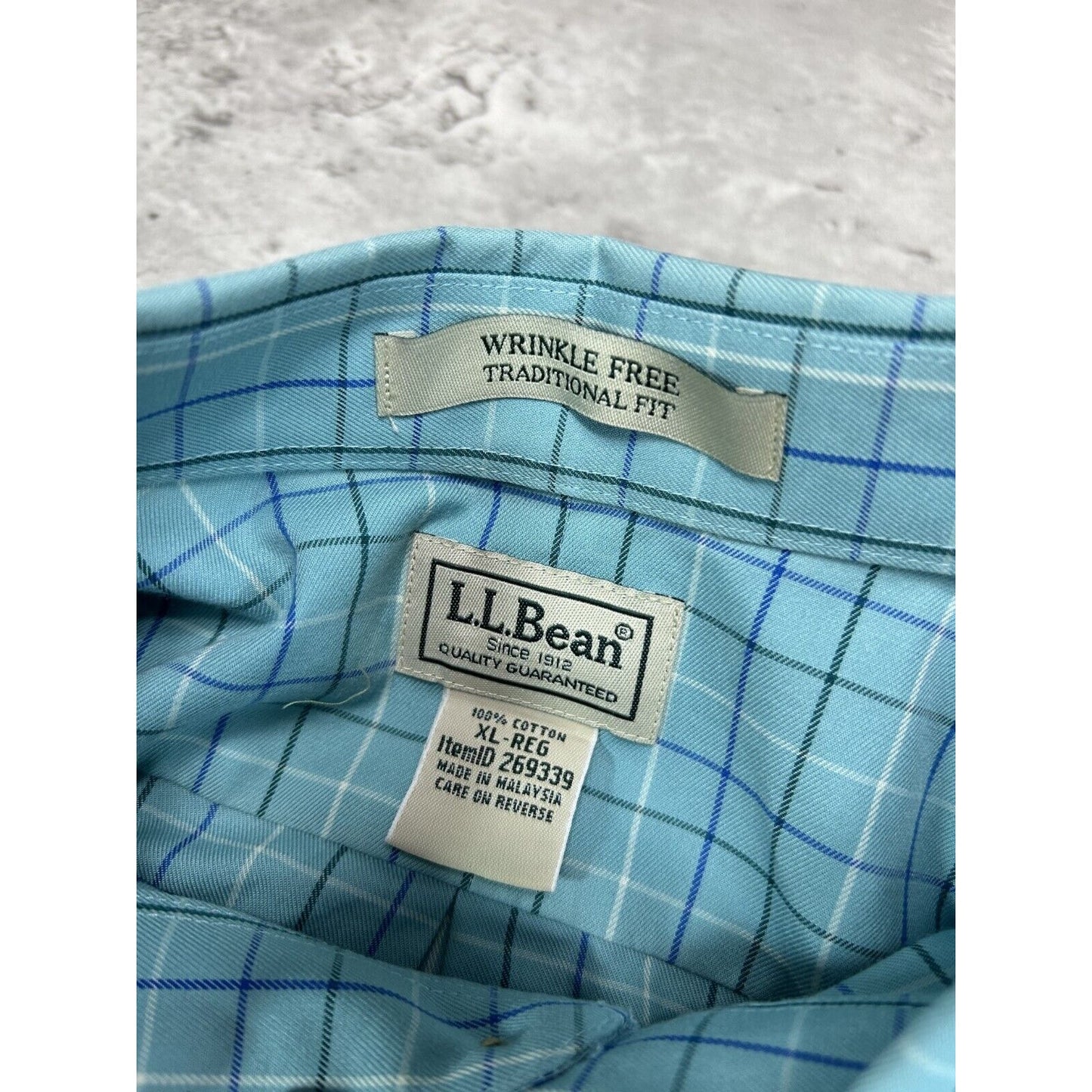 Vintage LL Bean Checkered Short Sleeve Cropped Button Up Shirt Size XL