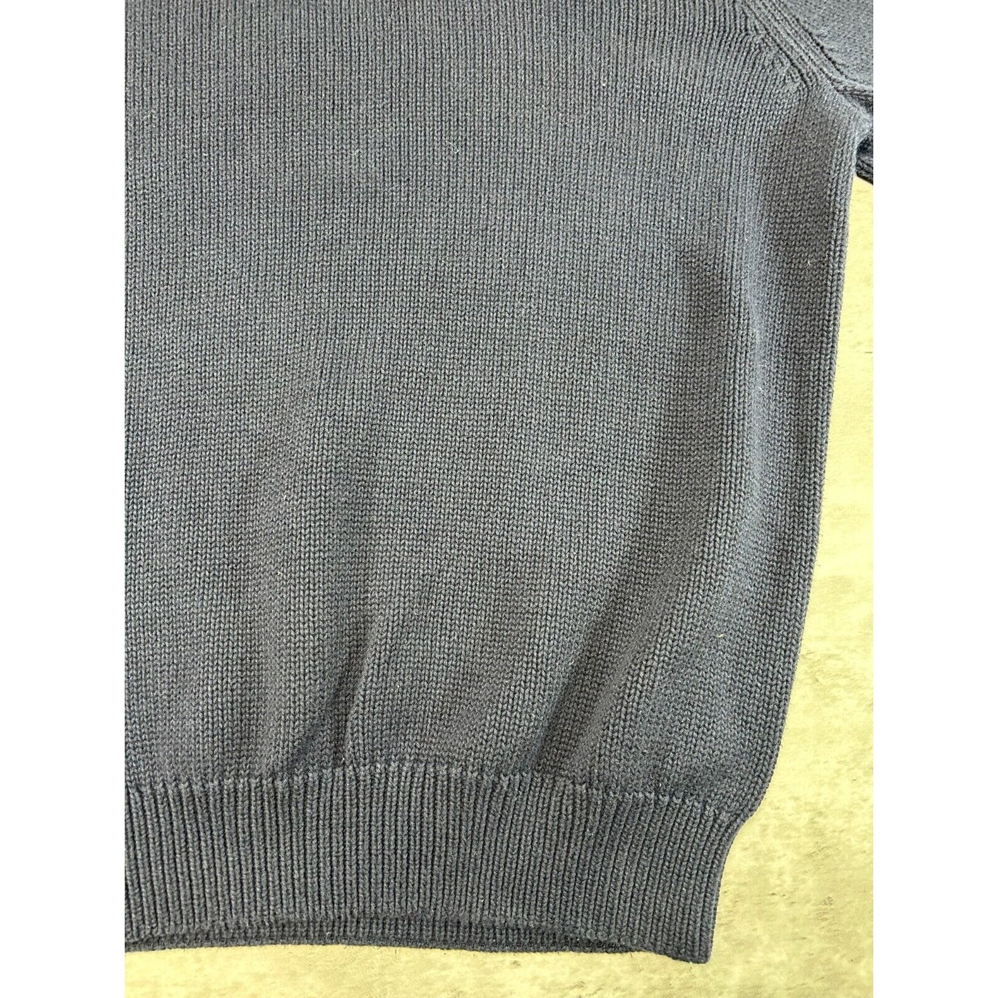 Vintage Chaps Ralph Lauren Embroidered Crest 1/4 Zip Knit Sweater Size XXL