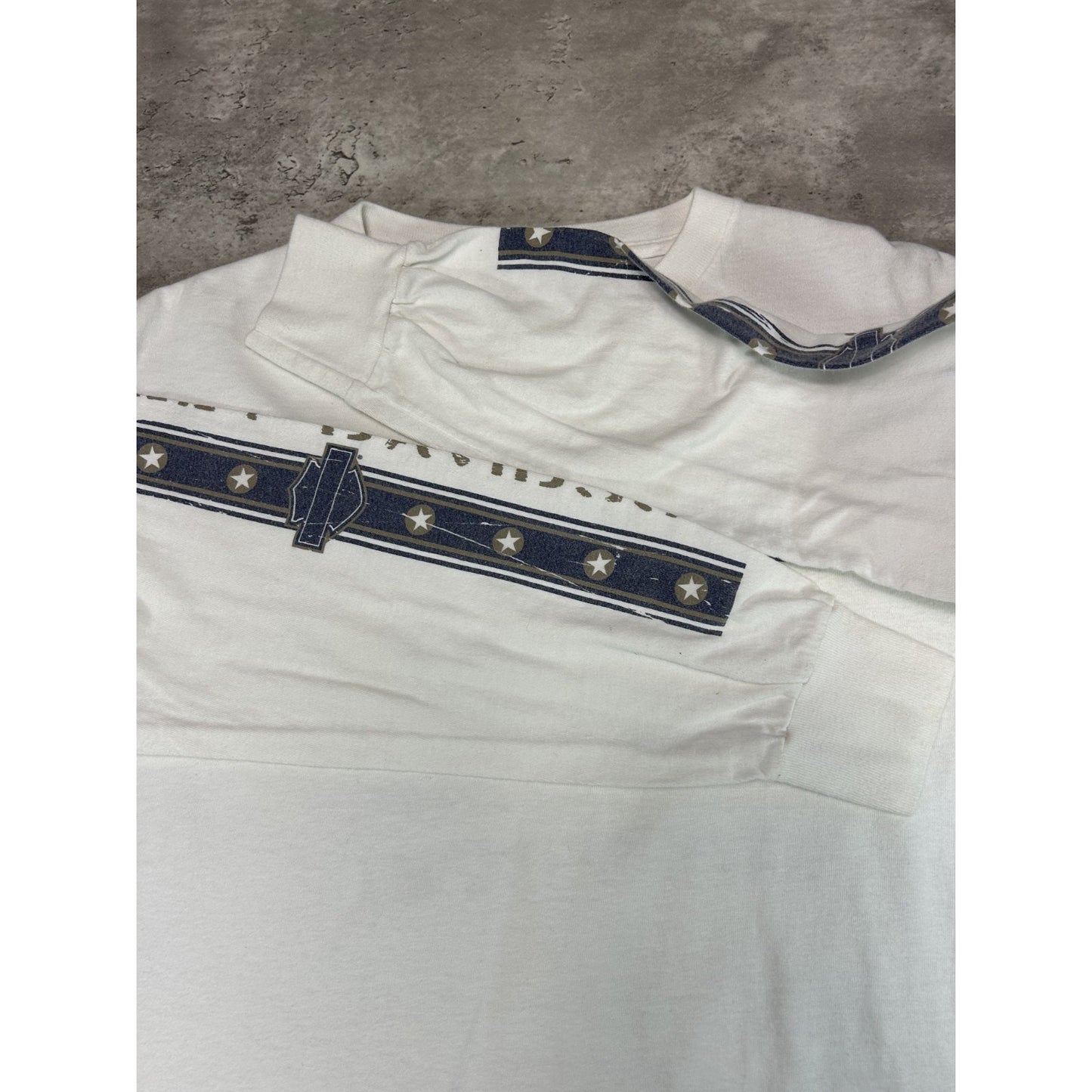 Vintage Harley Davidson Motorcycles Spellout Long Sleeve Graphic T-Shirt Medium