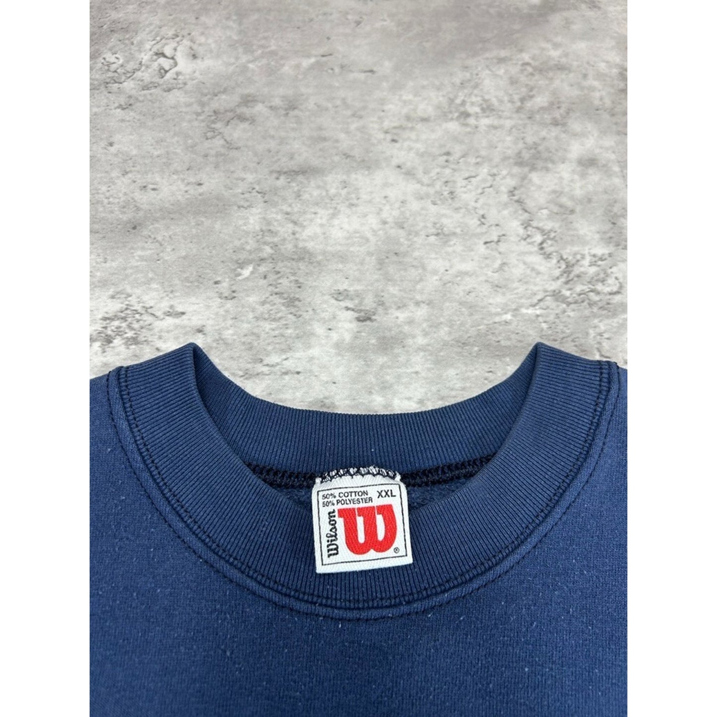 Vintage 90s Wilson Athletics Embroidered Spellout Crewneck Sweatshirt Size XXL