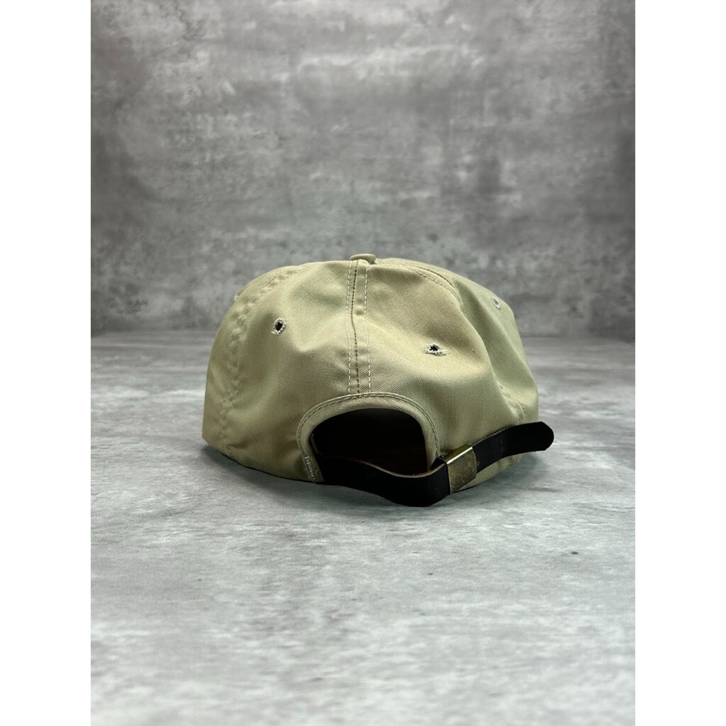 Vintage Langenberg Hat Co Embroidered Spellout Snapback Hat OSFA Beige