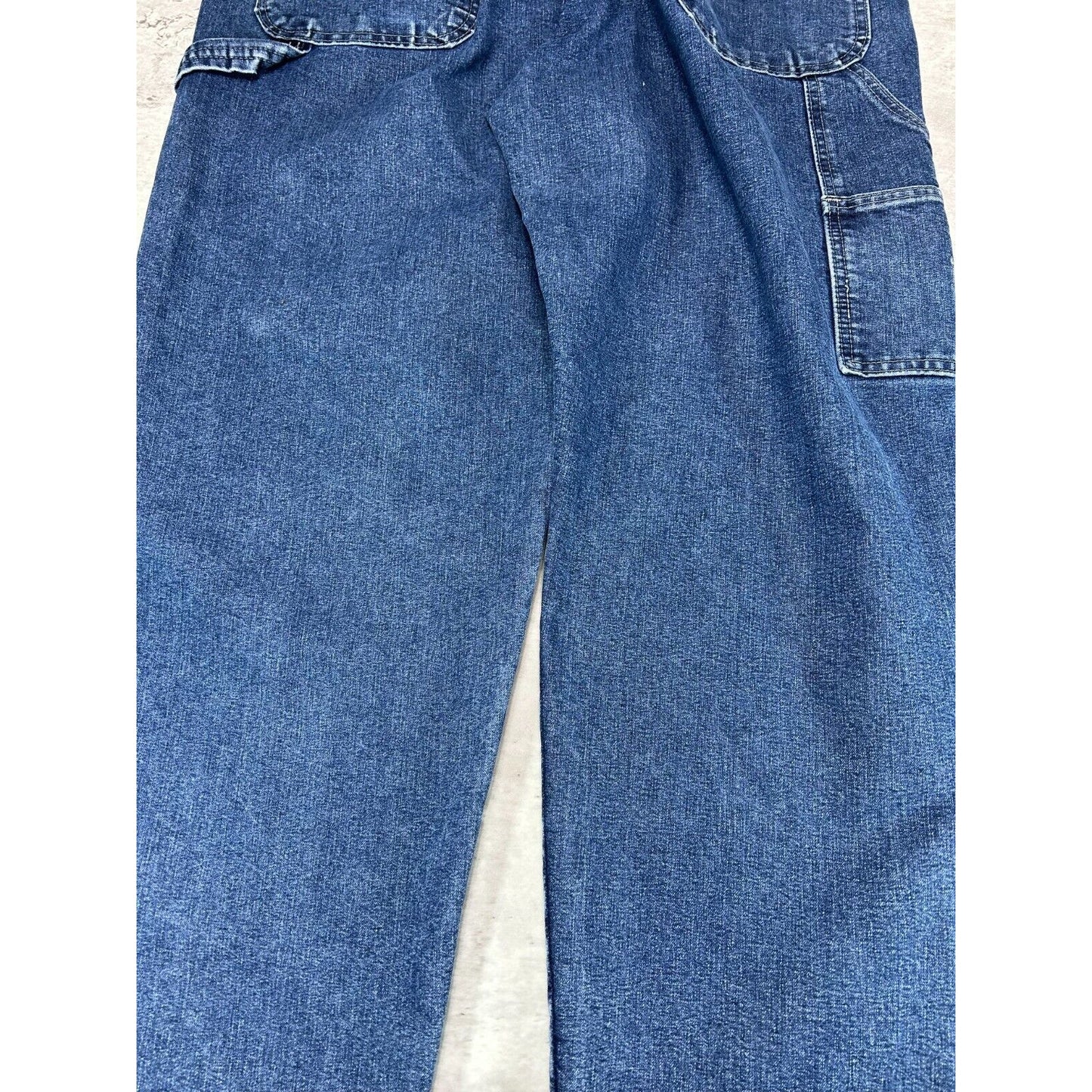 Vintage Wrangler Dark Wash Denim Workwear Carpenter Pants Size 37