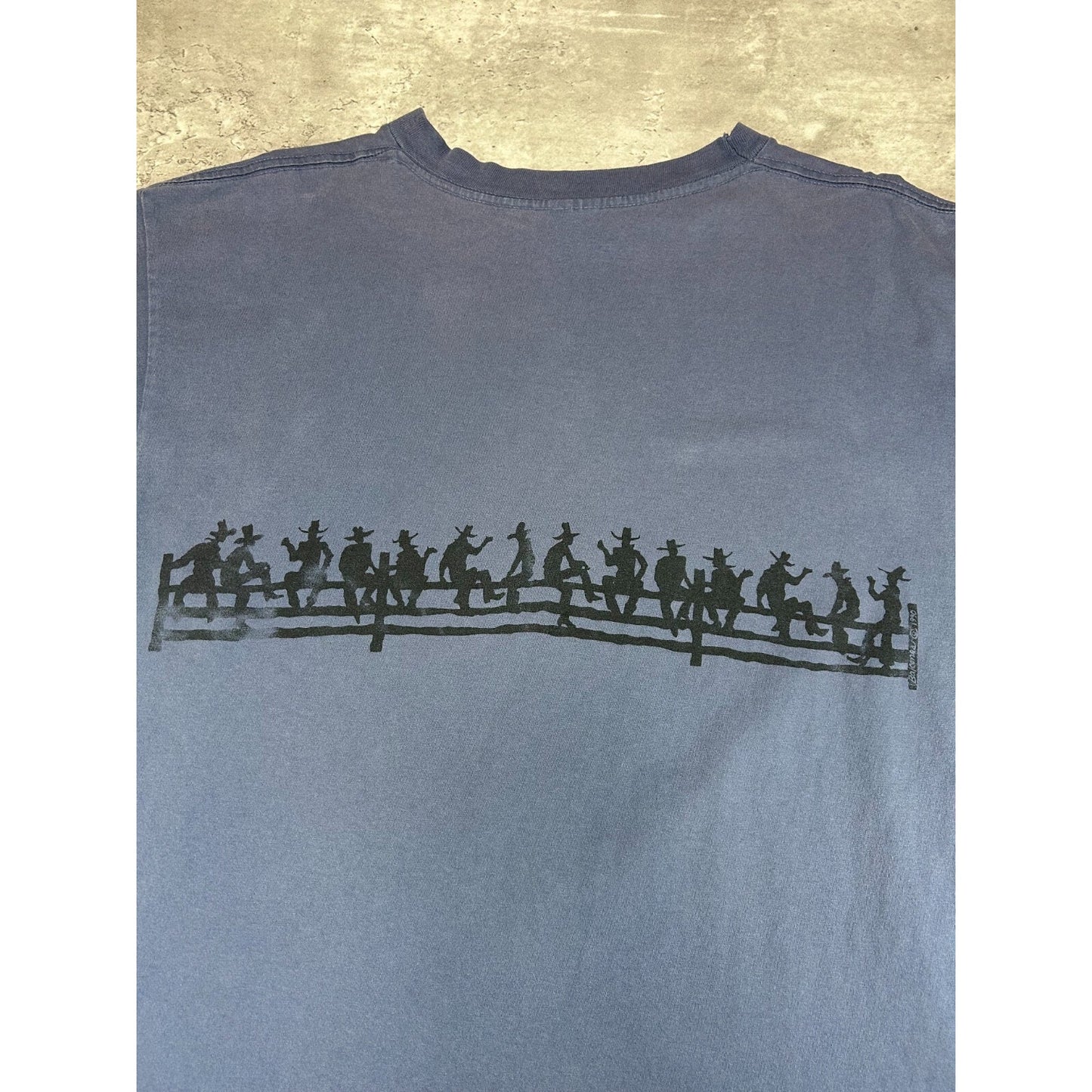 Vintage 1990s Lane Quest Ranch Cowboy Graphic Destination T-Shirt Size XL