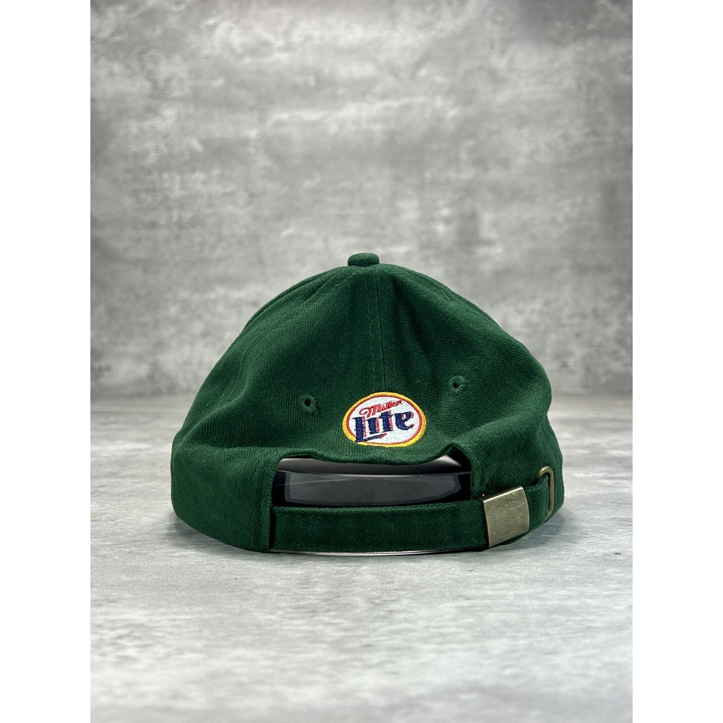 Vintage 90s MIller Park Embroidered Logo Baseball Strapback Hat OSFA Green