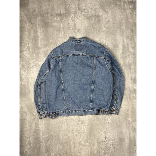 Vintage 90s Levis Red Tab Medium Wash Denim Type 3 Trucker Jacket Size Large