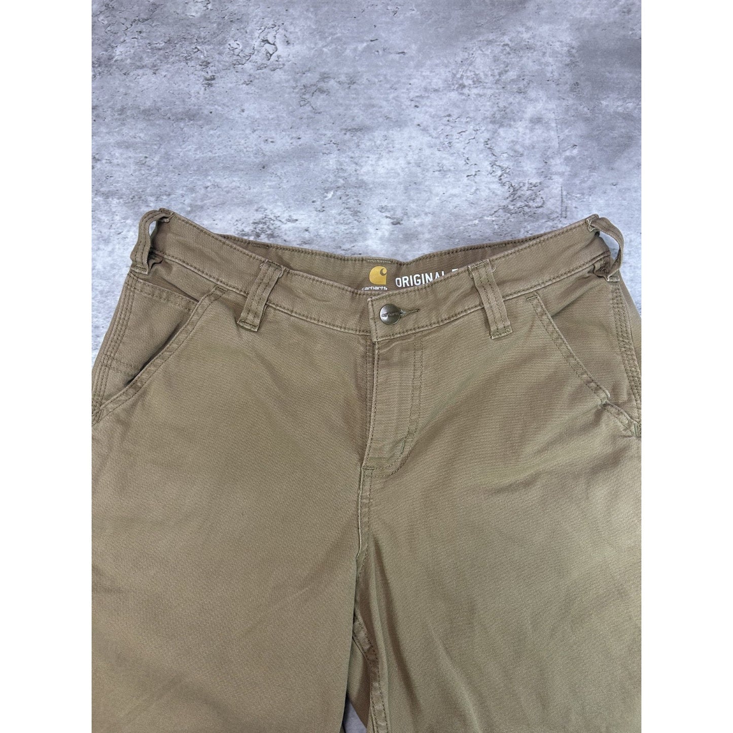 Carhartt Canvas Workwear Carpenter Shorts Size 32 Beige