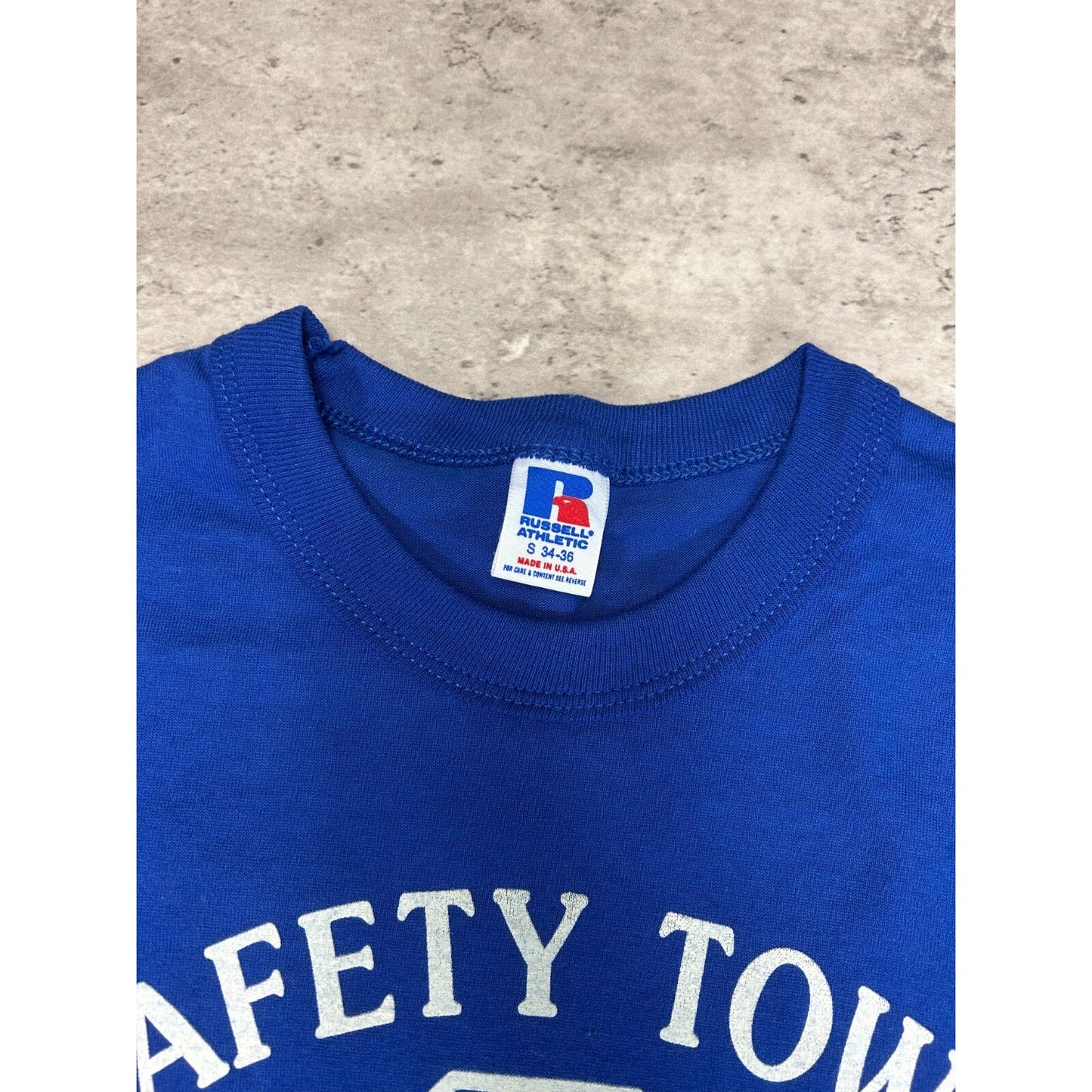Vintage 1980s Jaycees Safety Town Destination Graphic T-Shirt Size Small Blue