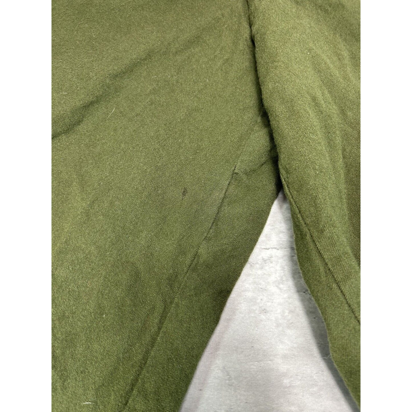 Vintage 1960s Wool Military Cargo Trouser Style Pants Size 34 Olive Green