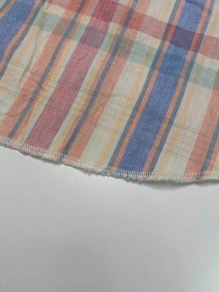 Vintage Wrangler Plaid Pearl Snap Short Sleeve Button Up Shirt Size XL