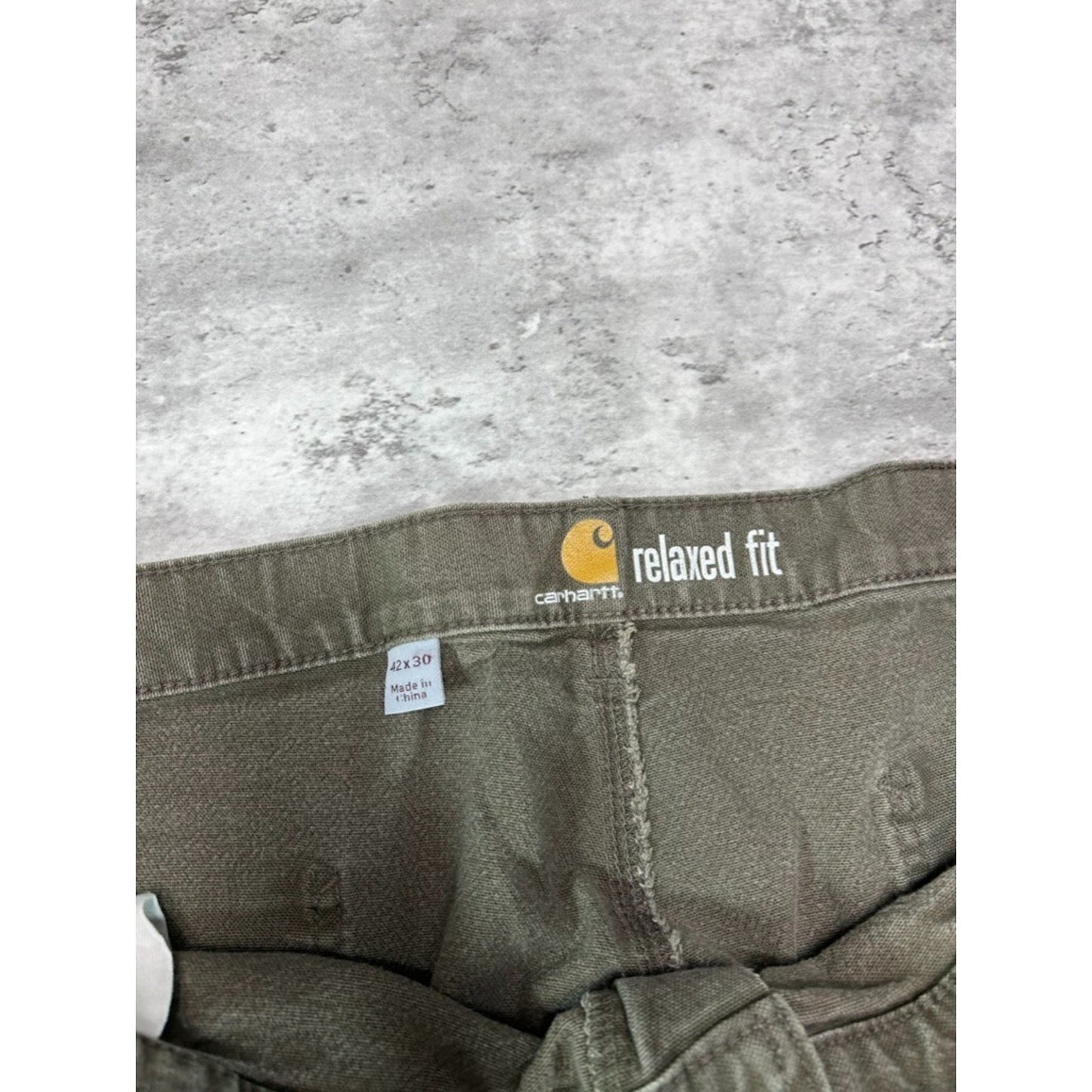 Carhartt Relaxed Fit Canvas Workwear Carpenter Pants Size 42 Green