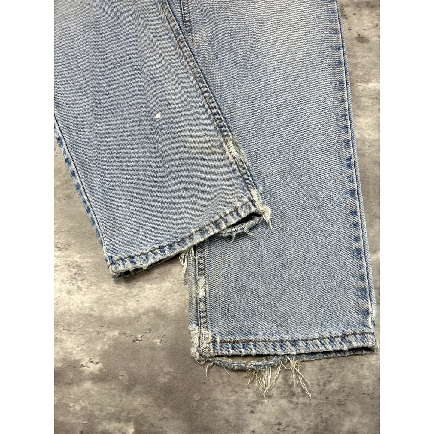 Vintage 90s Levis 505 Red Tab Light Wash Denim Pants Size 31W Blue