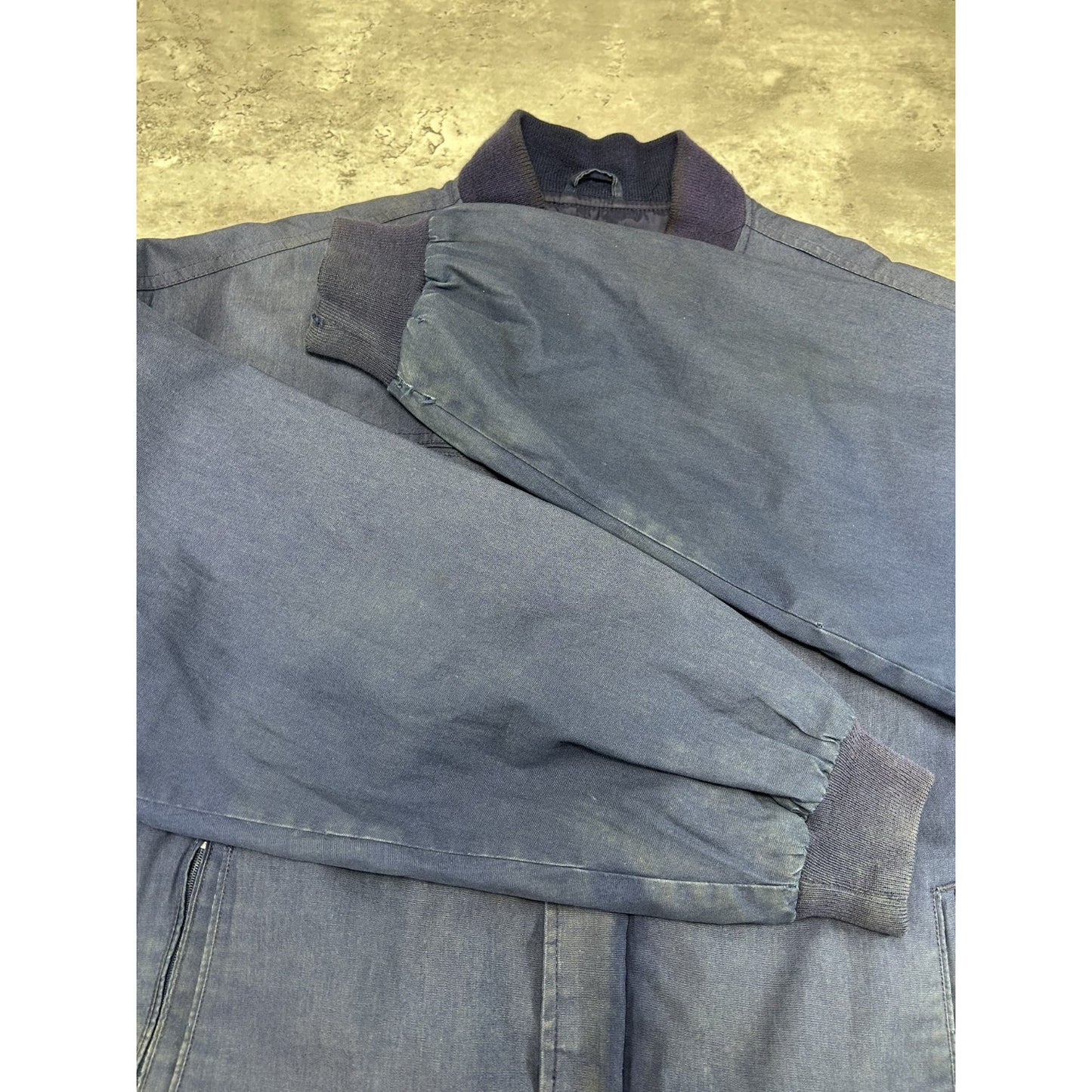 Vintage 90s Arnold Palmer Lightweight Full Zip Bomber Jacket Sz Large Navy Blue
