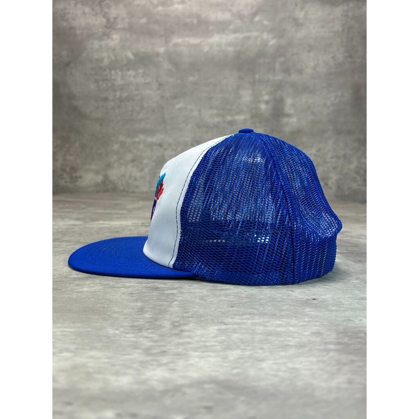Vintage 90s Toronto Blue Jays MLB Embroidered Logo Trucker Snapback Hat OSFA