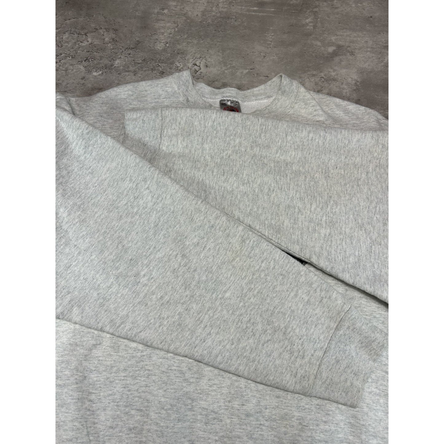 Vintage 90s Duluth East Hound Hockey Spellout Graphic Sweatshirt Size XXL Gray