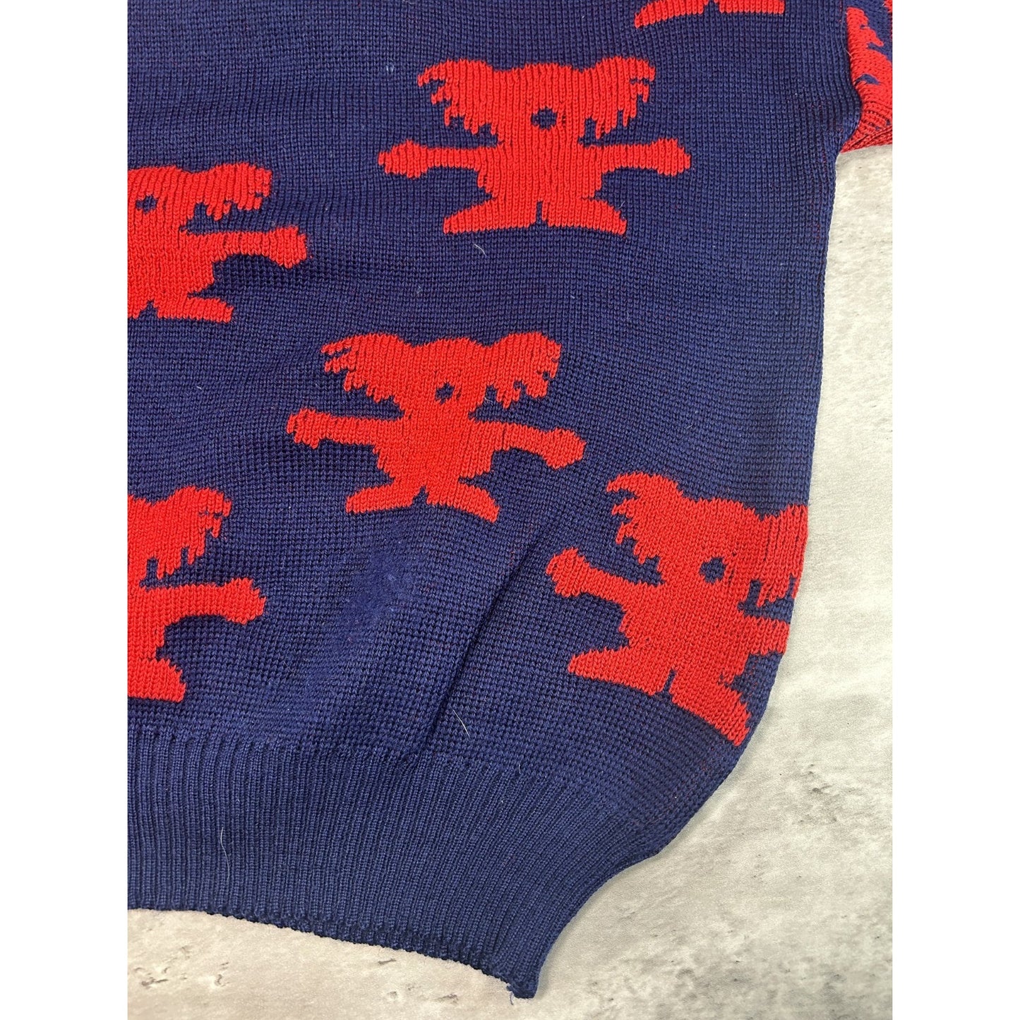 Vintage 90s Everything Australian Koala All Over Print Knit Sweater Size Large