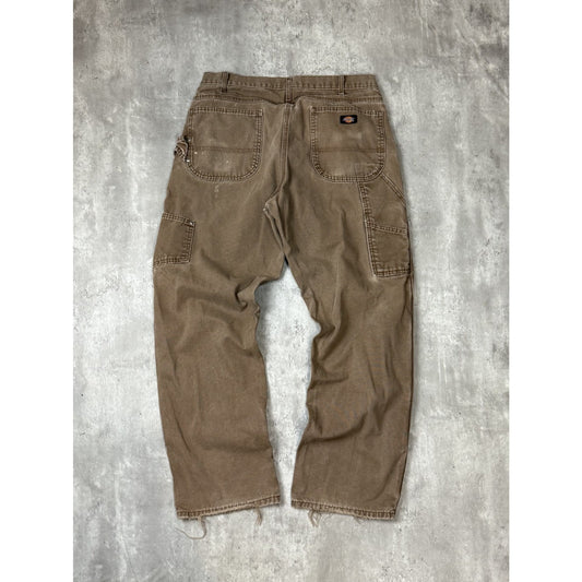 Vintage Dickies Canvas Workwear Carpenter Pants Size 36 Brown