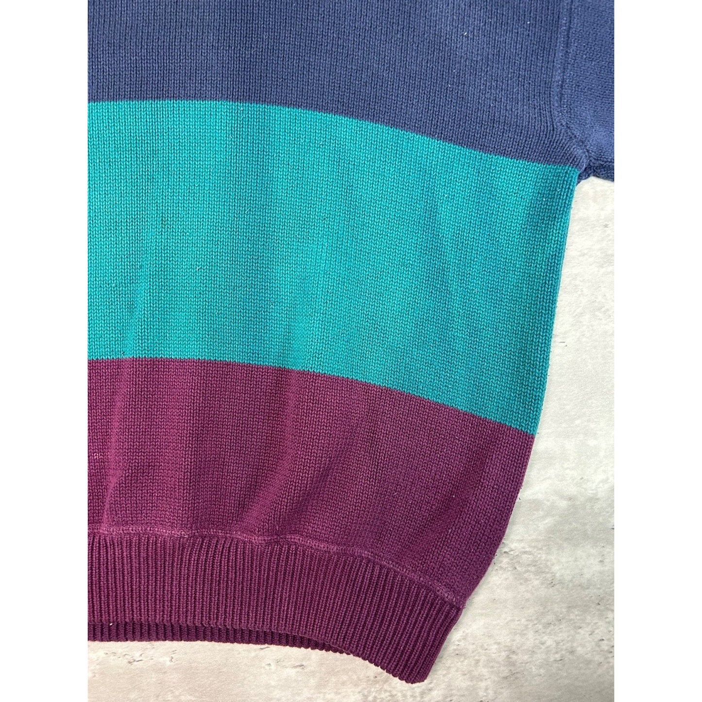 Vintage 90s Eddie Bauer Striped Pullover Knit Sweater Size XL
