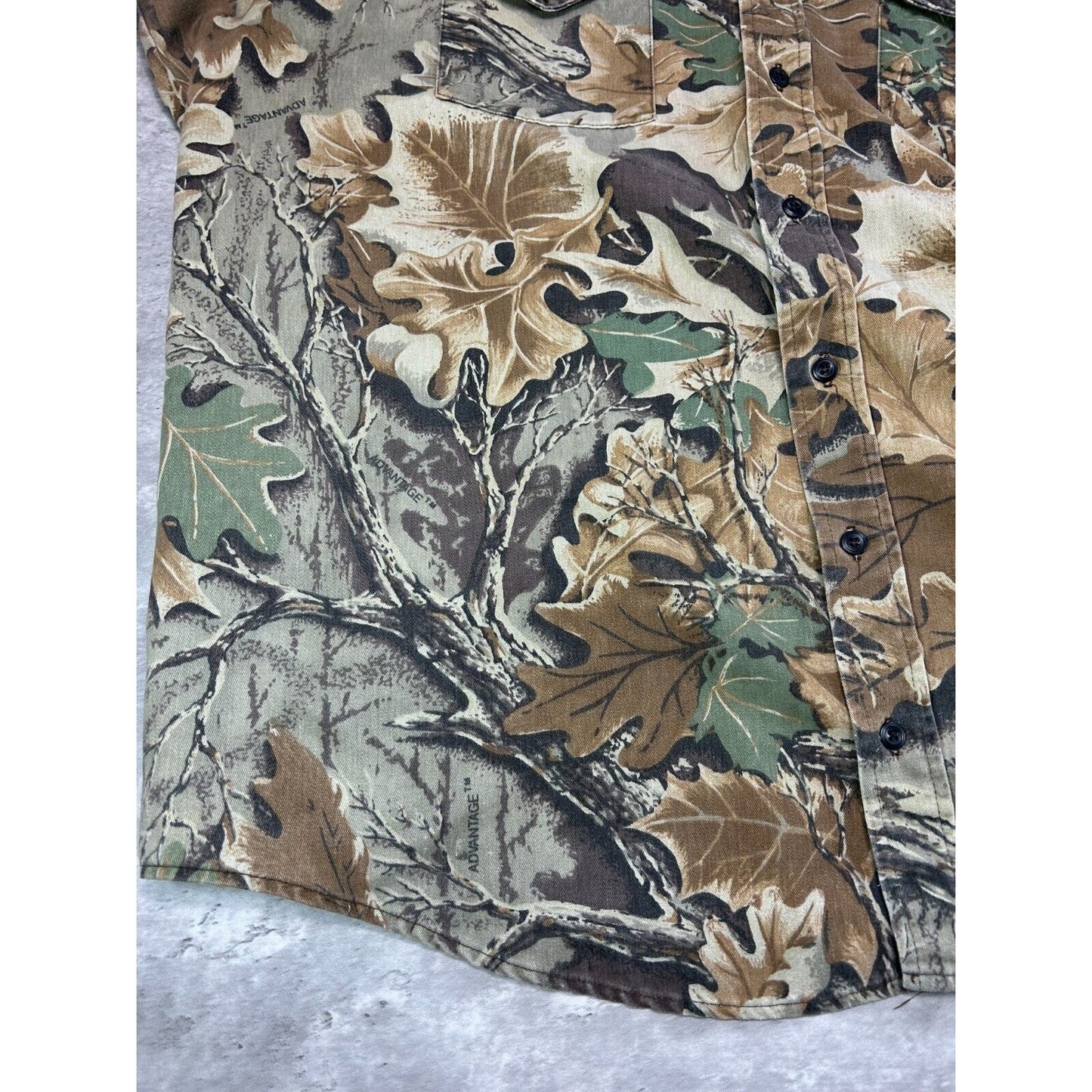 Vintage 80s/90s Redhead Advantage Camo Long Sleeve Button Up Shirt Size XXL