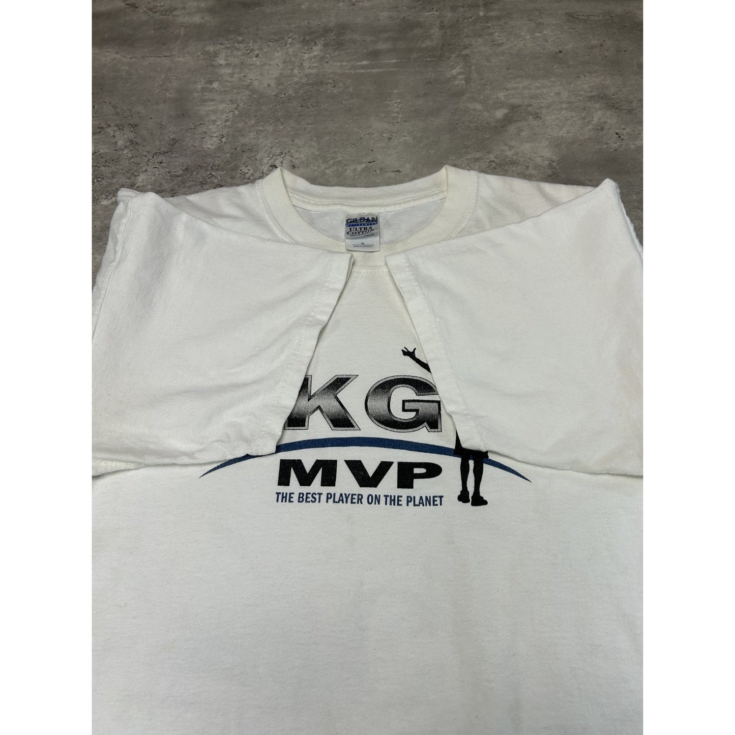 Vintage 90s Kevin Garnett #21 Minnesota Timberwolves NBA MVP T-Shirt Size XL