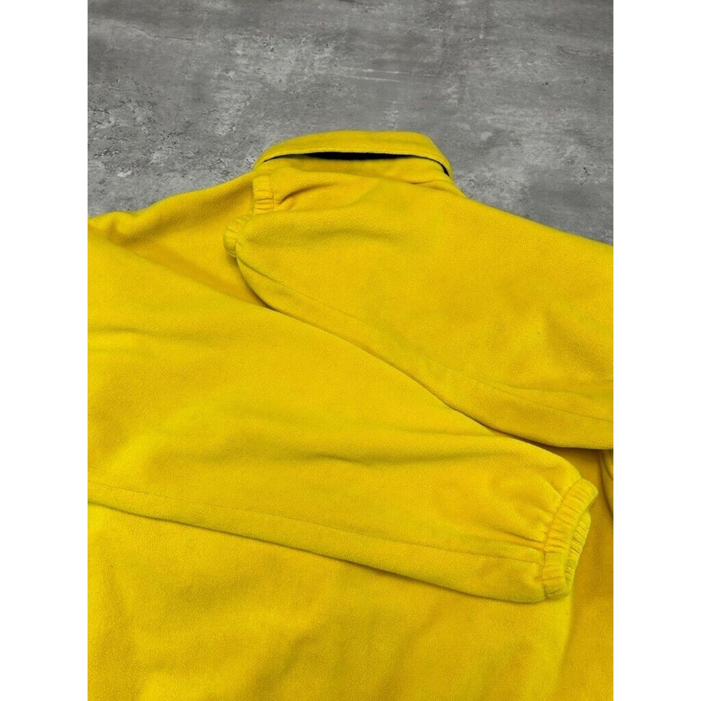 Vintage 90s Polo Golf Ralph Lauren Full Zip Fleece Sweatshirt Size Large Yellow