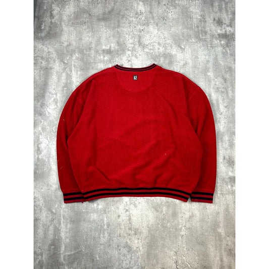 Vintage Chaps Ralph Lauren Embroidered Fleece Crewneck Sweatshirt Size XXL Red