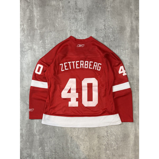 Vintage Womens Henrik Zetterberg #40 Detroit Red Wings NHL Jersey Size XL Red