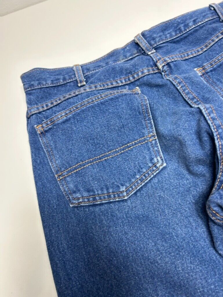 Vintage Dickies Dark Wash Denim Workwear Pants Size 36W Blue