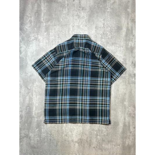 Vintage Dickies Plaid Single Pocket Short Sleeve Button Up Shirt Size Medium