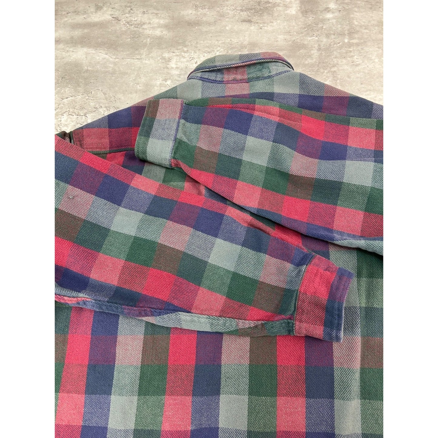 Vintage Ozark Wilderness Plaid Double Pocket Long Sleeve Button Up Shirt Sz 2XL
