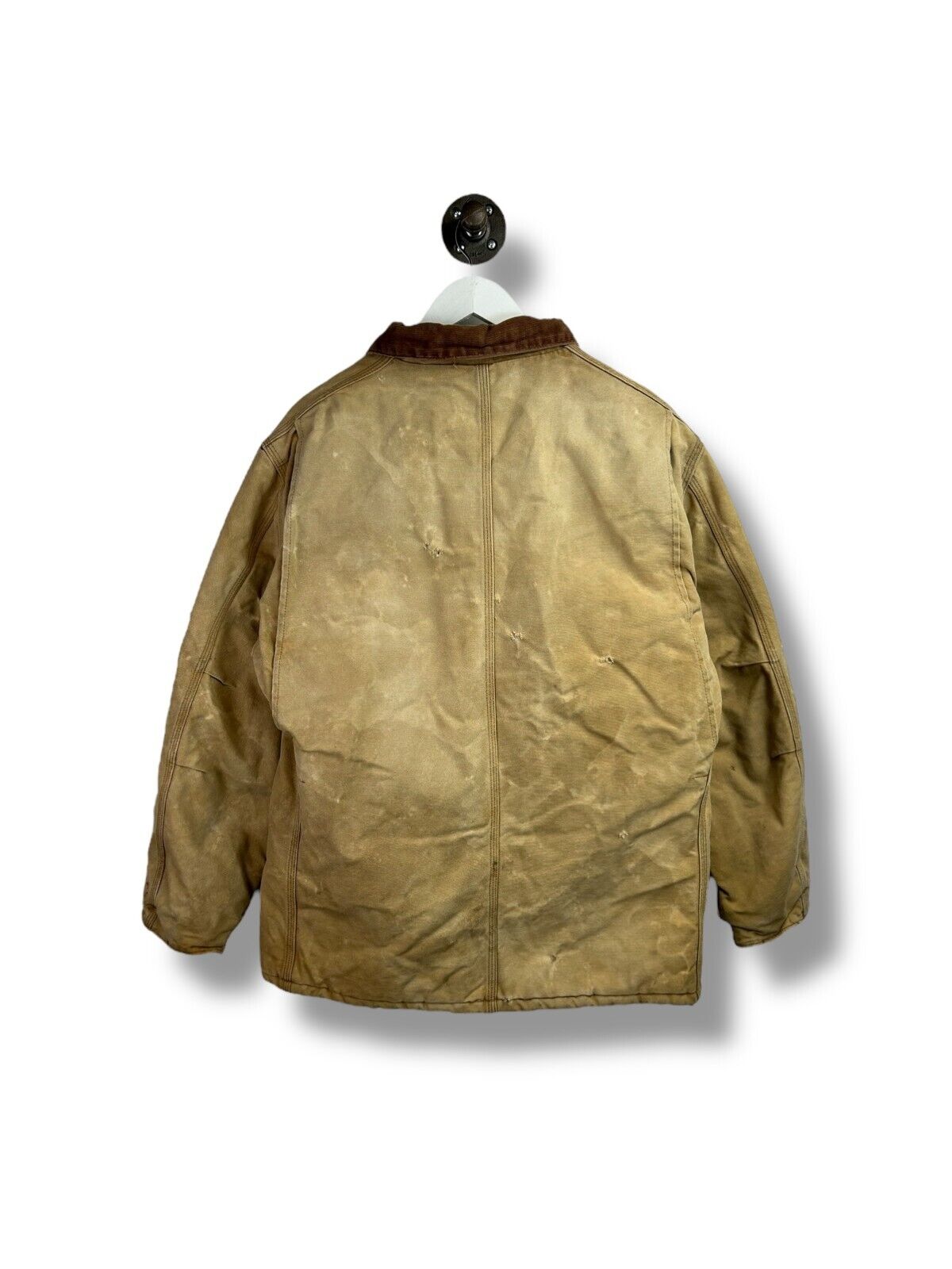 Vintage Carhartt Quilted Lined Canvas Work Wear Arctic Jacket Size Large