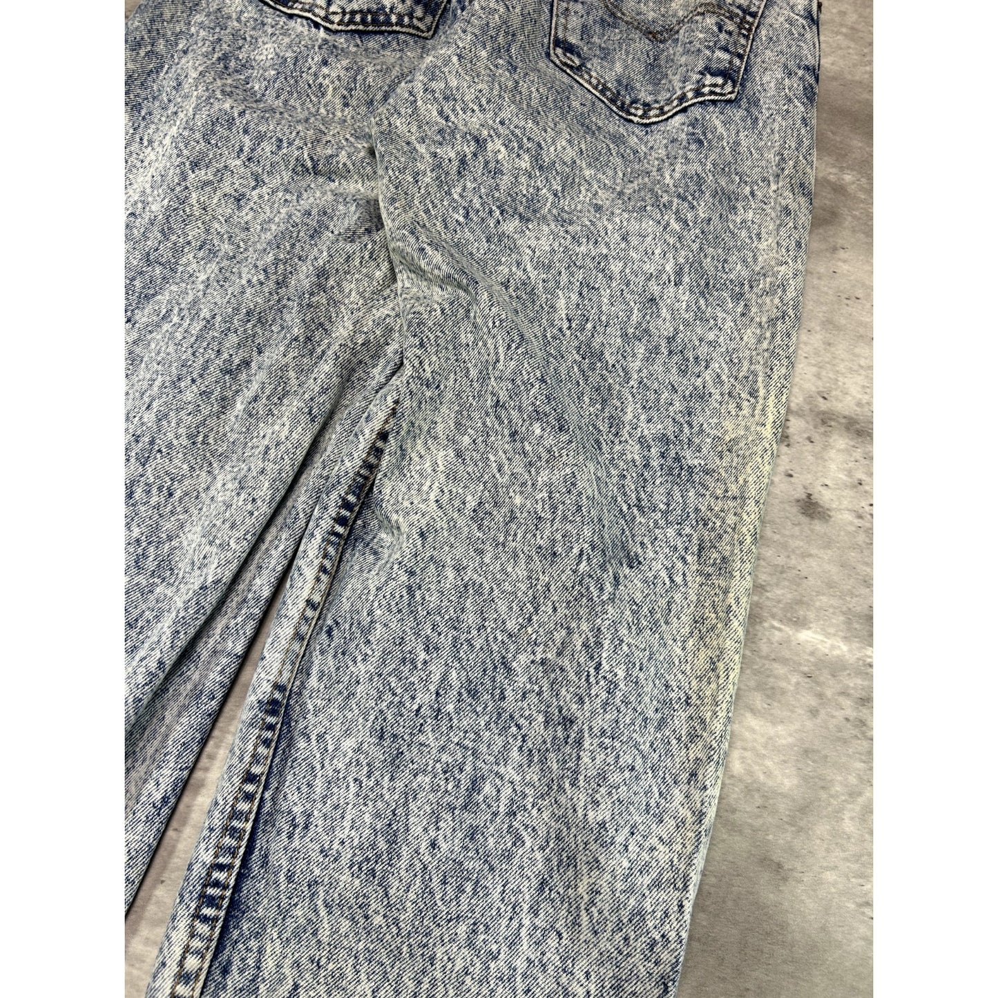 Vintage 80s/90s Levis Orange Tab Acid Wash Slim Fit Denim Pants Size 30W Blue