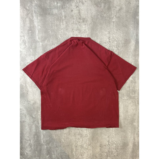 Vintage 90s Nike Big Graphic Swoosh Two Tone T-Shirt Size 2XL