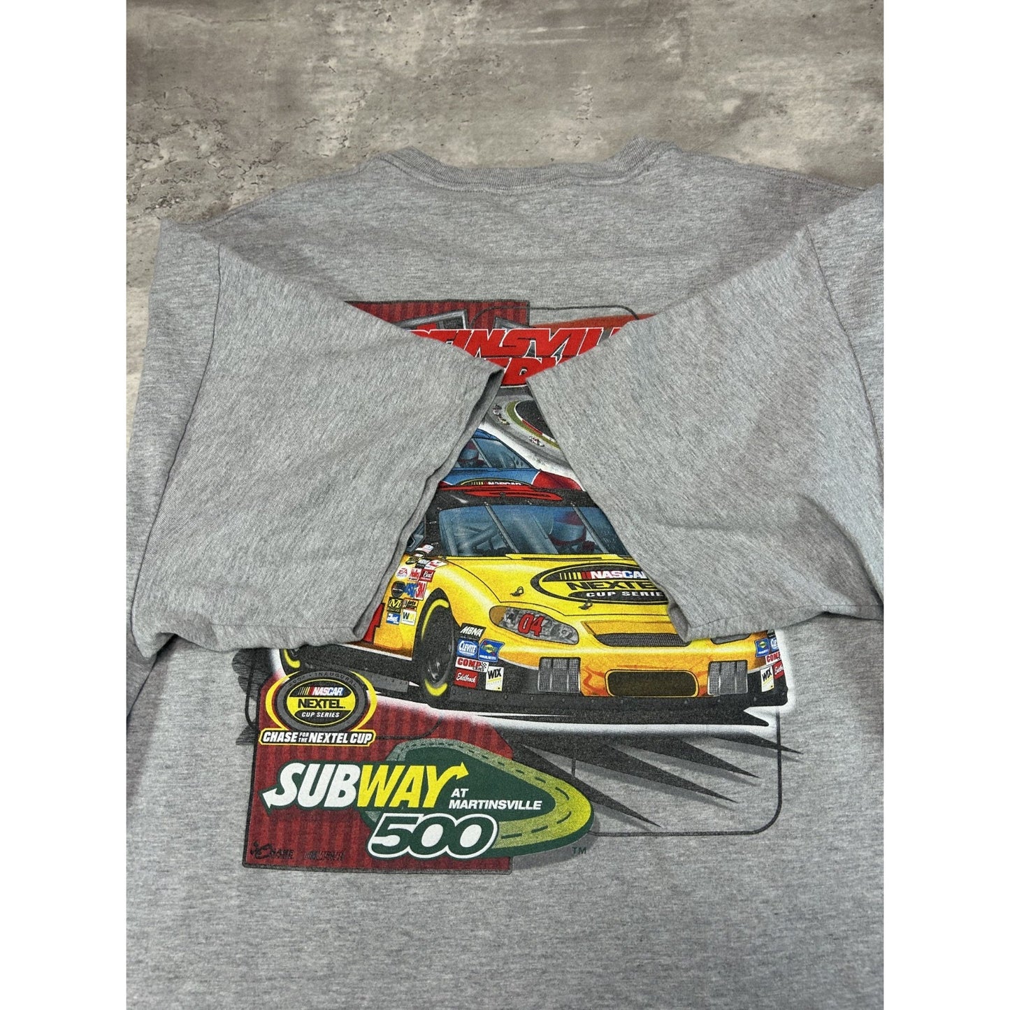 Vintage 2004 Martinville Subway 500 Nascar Racing Graphic T-Shirt Size 2XL