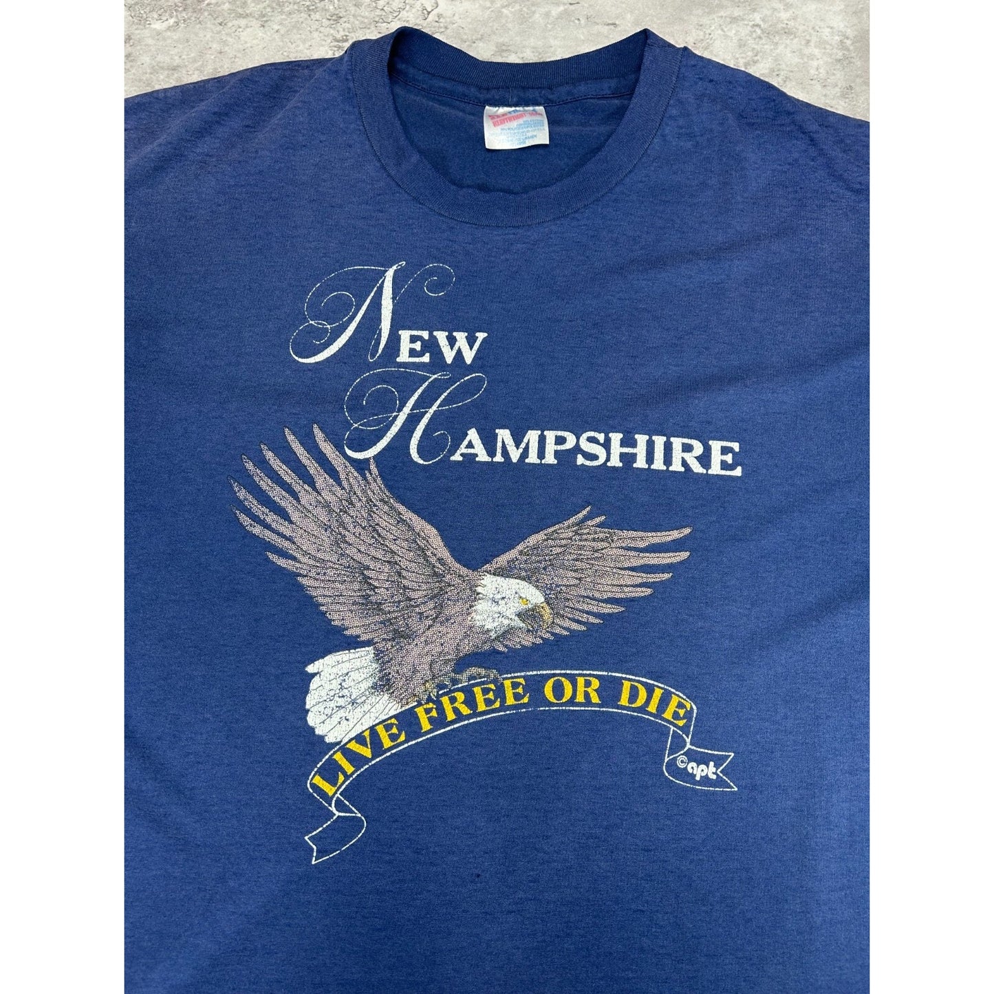 Vintage 1980s New Hampshire Bald Eagle Destination Graphic T-Shirt Size XXL